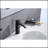 Waterfall Spout Bathroom Sink Single Handle Faucet With Pop-Up Drain (With Overflow)-119318125