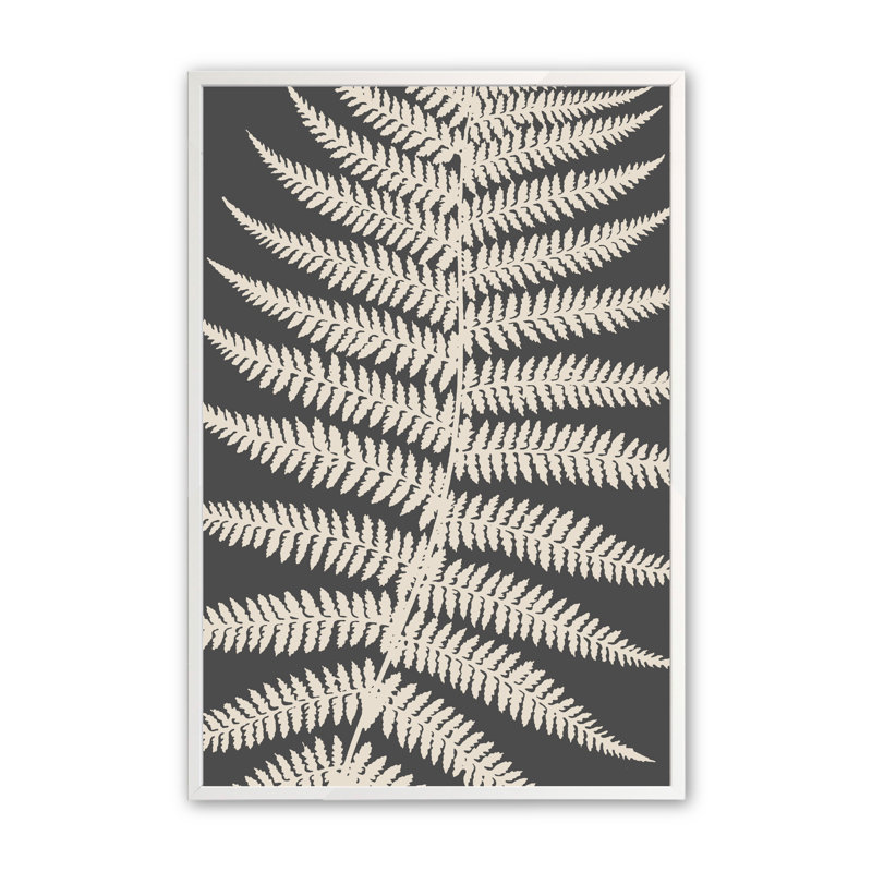 «Botanic Harmony In Slate III», reproduction d'art encadrée sur papier par Nadia Miller, H 17,5 po x l 13,5 po x P 1 po