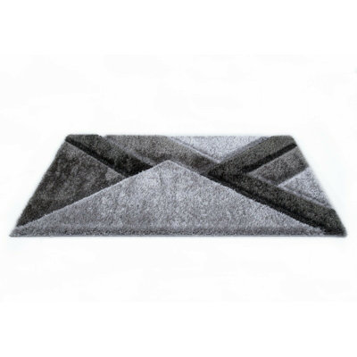 Hubbs Geometric Shag Area Rug