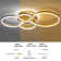 Tavin 5-Light 110cm Golden Loops LED Semi Flush Mount Light