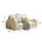 78.74" Cream-style Off-white Leather Power Sofa Bed