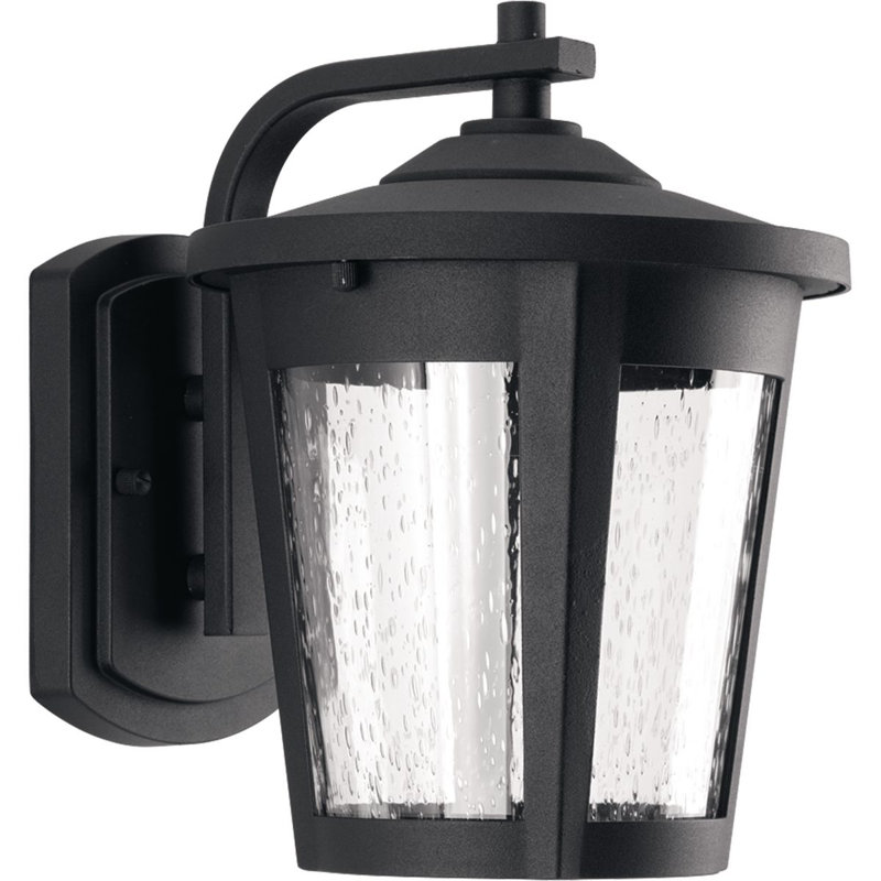 Lanterne murale d'extérieur Meador, 7.88" H x 5.75" L x 7.5" D, Noir