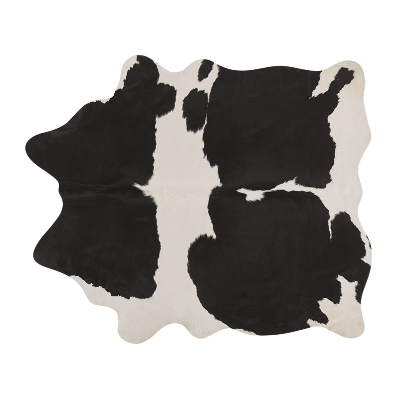 Morabito Novelty 210 cm x 220 cm Animal Print Cowhide Area Rug