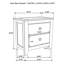 Table de chevet 2 tiroirs Pelton