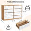 Commode 8 tiroirs 47,24 pouces sans poignée-296248385