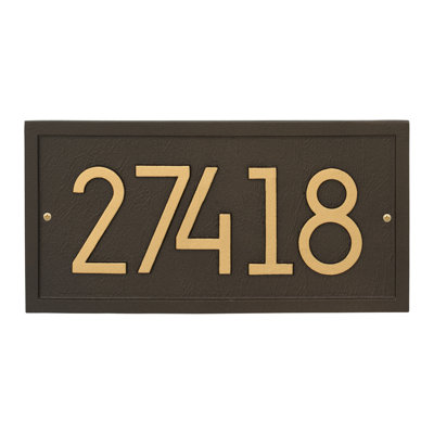 Rectangle Modern Personalized 1-Line Wall Address Plaque