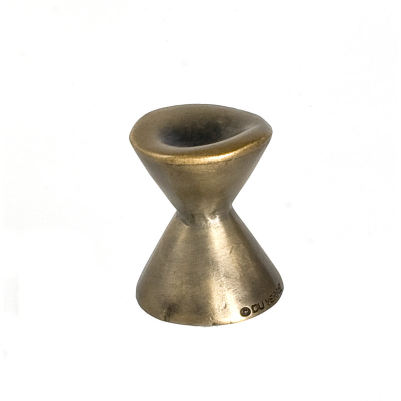Forged 2 Conical Knob, Antique Brass, 1.25" H x 1.25" W x 1.5" D
