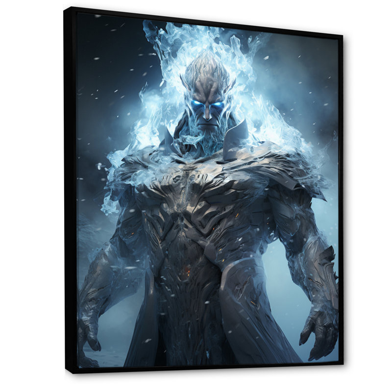«Cold Force Villian» sur impression sur toile, Cadre flottant noir, H 40 po x l 30 po x P 1,5 po