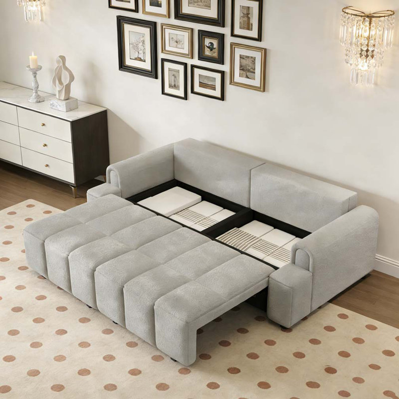 Canapé 90,2 po 4 places, Gris clair