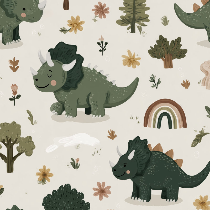 Papier peint dinosaure, Non tissé, non collé