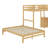 Twin Over Full Bunk Bed With Built-In Desk And Three Drawers-349565530
