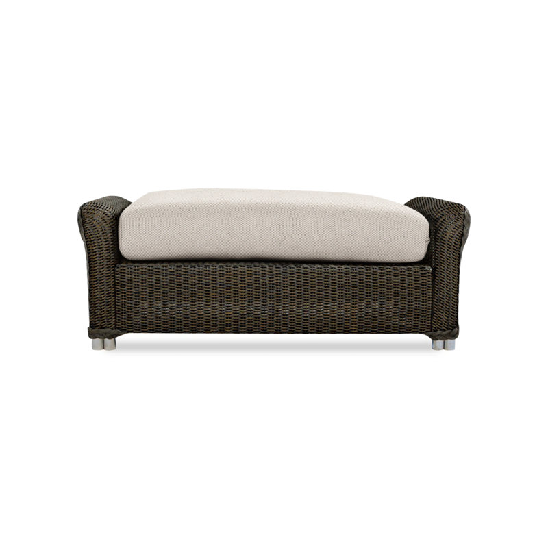 Reflections Outdoor Ottoman, Bright Side Fog, Mink