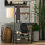 Rustic Industrial, Hall Tree with Bench and Shoe Storage Organiser, Entryway Organiser