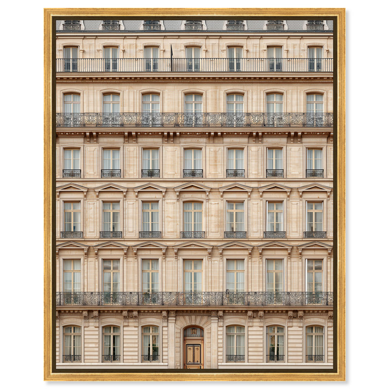 Sculpted Facade Print by Oliver Gal, 21"H x 25"W, Gold Floater Frame