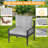 Patio Furniture Set With Cushion, 3 Pcs Aluminum Outdoor Sectional Sofa Set With Chair, Table | All Weather Use Modular Seating Conversation Set For Poolside Backyard, Charcoal Frame With Gray Cushion-760706629