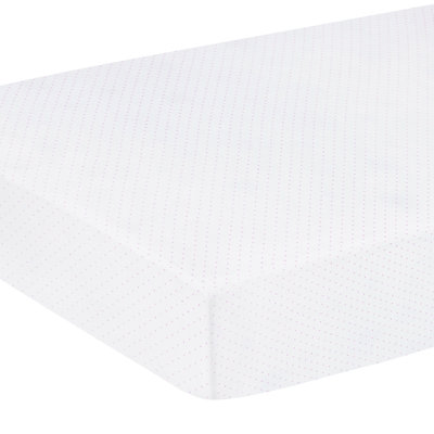 Pink Micro Dot Pima Crib Sheet