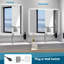 Miroir de salle de bain à DEL 36 po x 28 po: 3 couleurs à intensité variable, 5 minutes, réflexion complète, brouillard, Cri90 +, panneau en métal galvanisé, meuble-lavabo mural de 36 po x 28 po, 5 minutes, fonction mémoire, classé Ip65-91115322