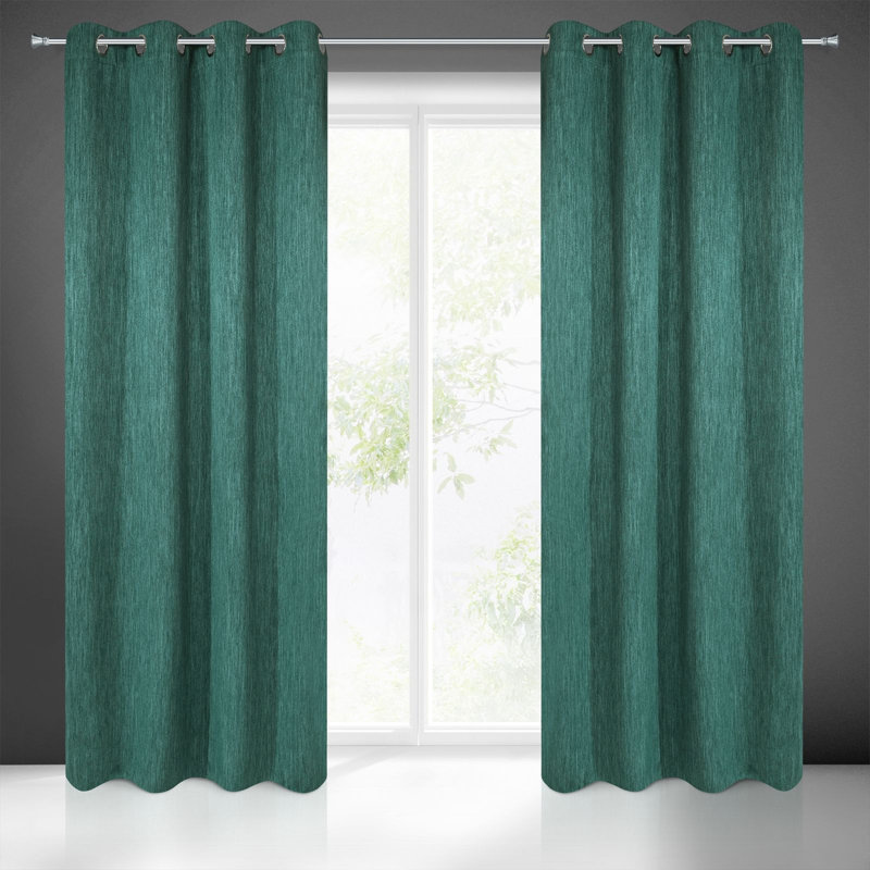 Haizlee Maximum Blackout Curtains Single Panel, Green