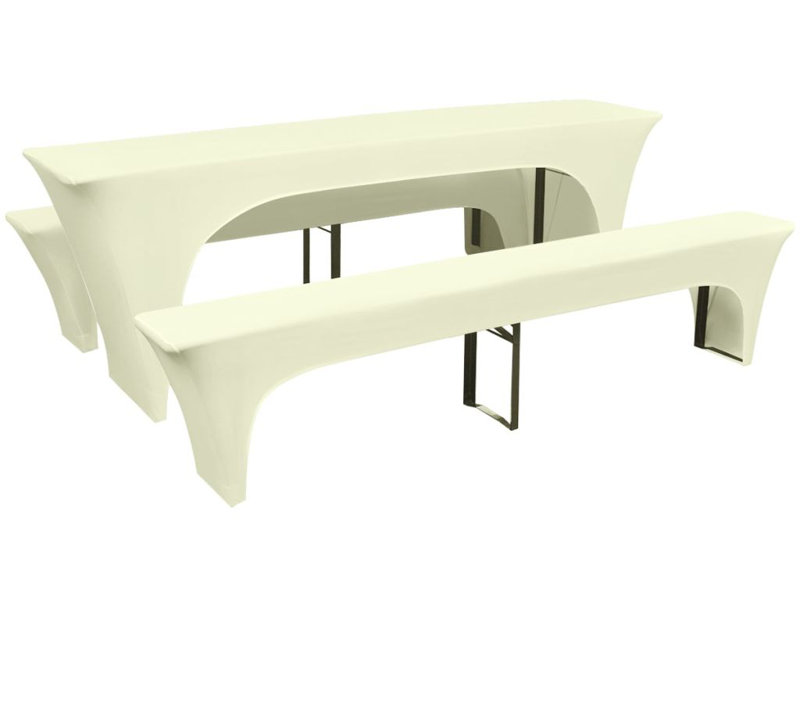 Outdoor Patio Table Cover, 50cm H x 80cm W x 220cm D  , Cream