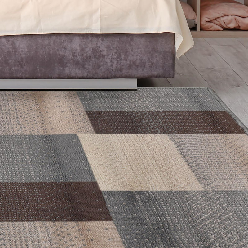 Tapis gris résistant aux taches, Rectangle 7 pi x 9 pi