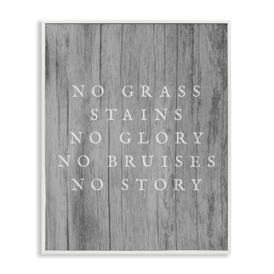 No Grass Stains No Glory Framed Giclee Art by Daphne Polselli