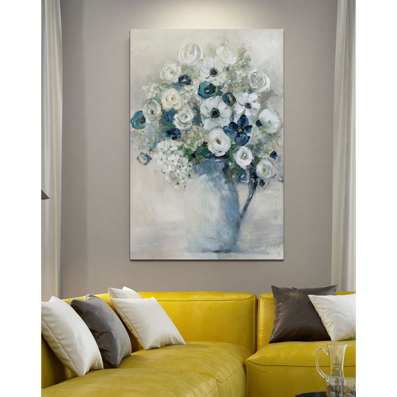 «Anemone and Blue», reproduction, H 27 po x l 18 po x P 1,5 po, Toile tendue