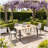 63-inch Modern Dining Table, Wooden Tabletop & Rust-Resistant Iron Legs, Rectangular Kitchen Table for 6-8 People, Rustic Industrial Design for Dining Room, Patio(Table Only)
