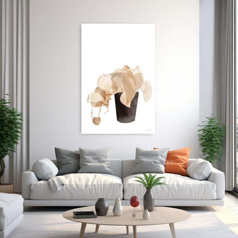Lovin 'The Dirt, art abstrait de plante contemporaine, H 60 po x l 40 po
