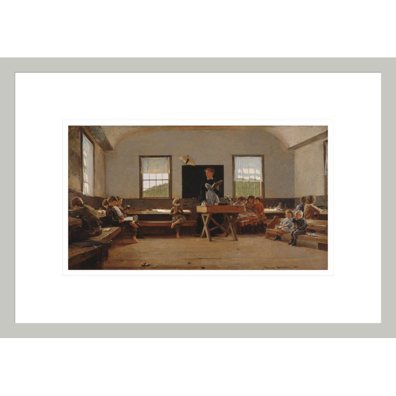 «The Country School» par Winslow Homer - impression giclée encadrée, 11,86 po H x 16,75 po L