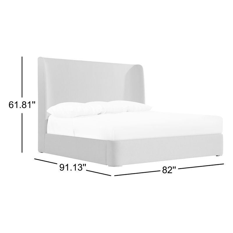 Puro Upholstered Wingback Bed