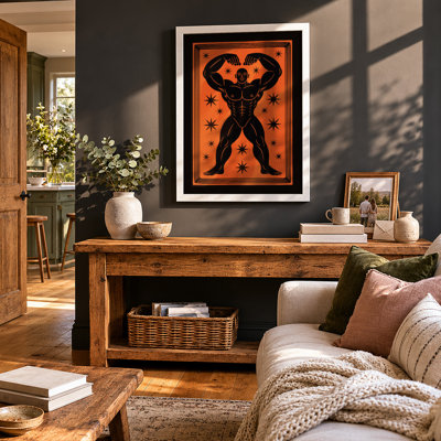 Strength in Silhouette Vintage - Framed Print