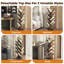 127cm H x 40cm W Metal Step Bookcase,16-Tier Tree Rotating Bookshelf, 360 Degree Spinning Standing Bookcase, Corner Bookcase with casters-553025160