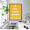 Reproduction d'art Champagne Tower, impression de Champagne jaune, affiche de citation de décadence, affiche idée de décoration de bar jaune