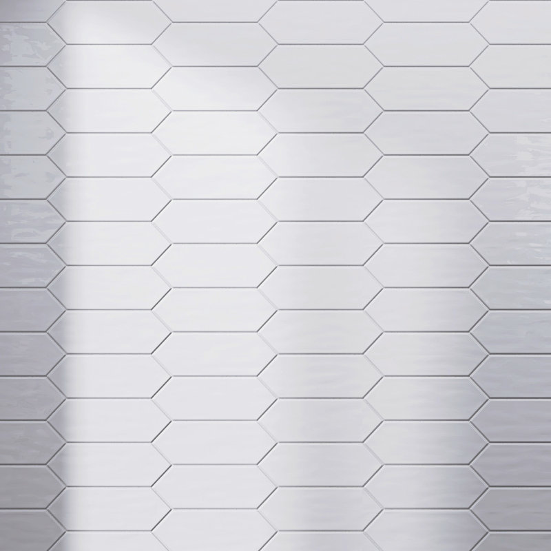 Carrelage mural en céramique polie 3,94 po x 11,81 po Taylor, Blanc