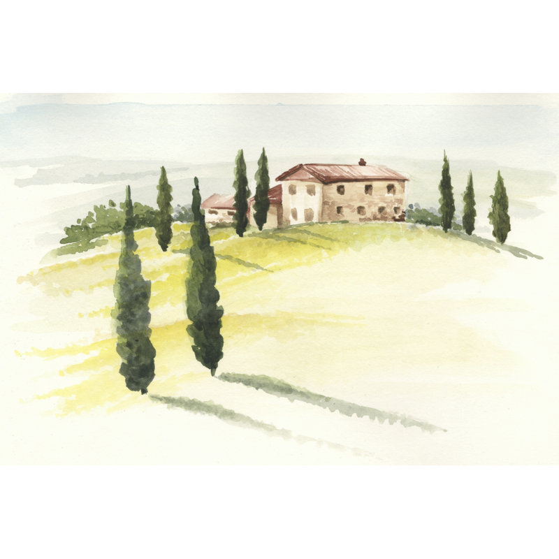 Tuscan Villa I by Jennifer Paxton Parker - Wrapped Canvas Painting, 30cm H x 46cm W x 3.8cm D