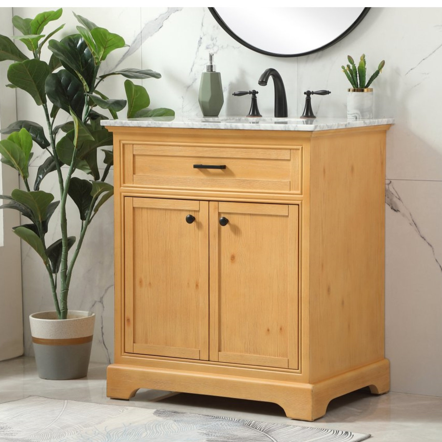 Hermes 30'' Single Bathroom Vanity, Natural