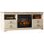 Dazya Unfinished TV Stand for TVs up to 60" with Fireplace Included
