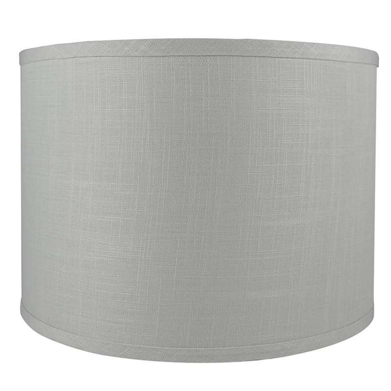 Abat-jour tambour en lin 14 po Classic, Gris