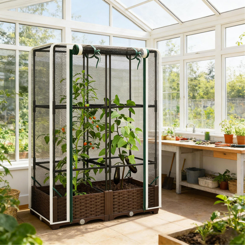 Cage à plante, lit de jardin surélevé