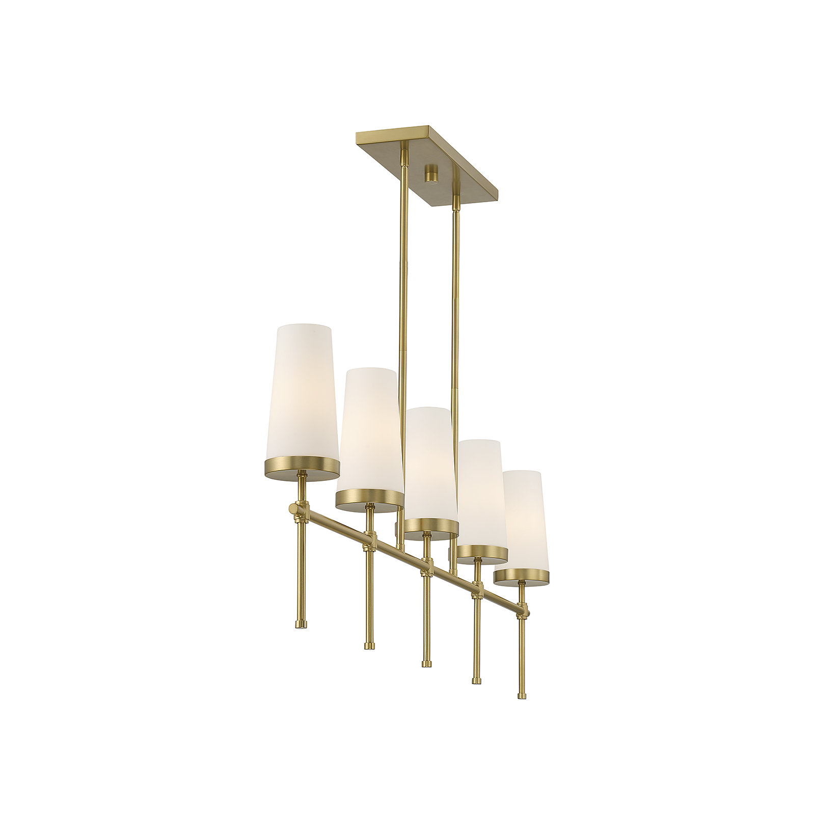 Doloris 5 Light Glass Pendant, Brown