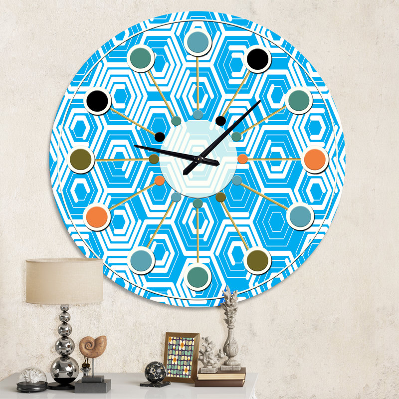 Horloge murale rétro Mid-Century, Moyenne