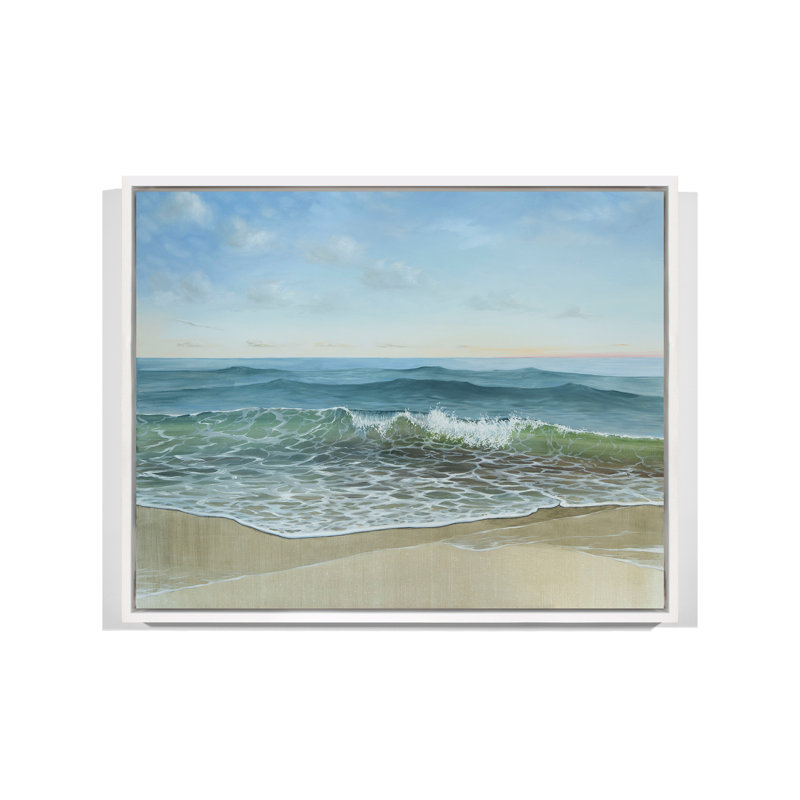 «Wave» par Lisa Cuscuna, peinture sur toile à cadre flottant