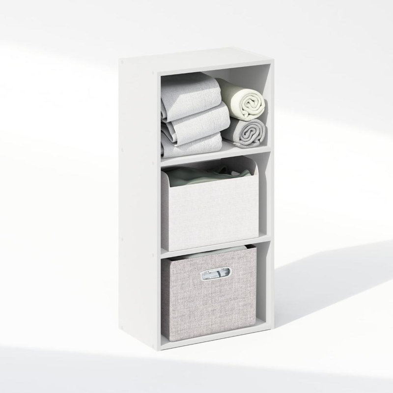 Manufactured Wood Shelving Unit, 80cm H x 39.5cm W x 26.3cm D, White