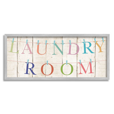" Laundry Room Clothespin Plank Pattern " by CAD
