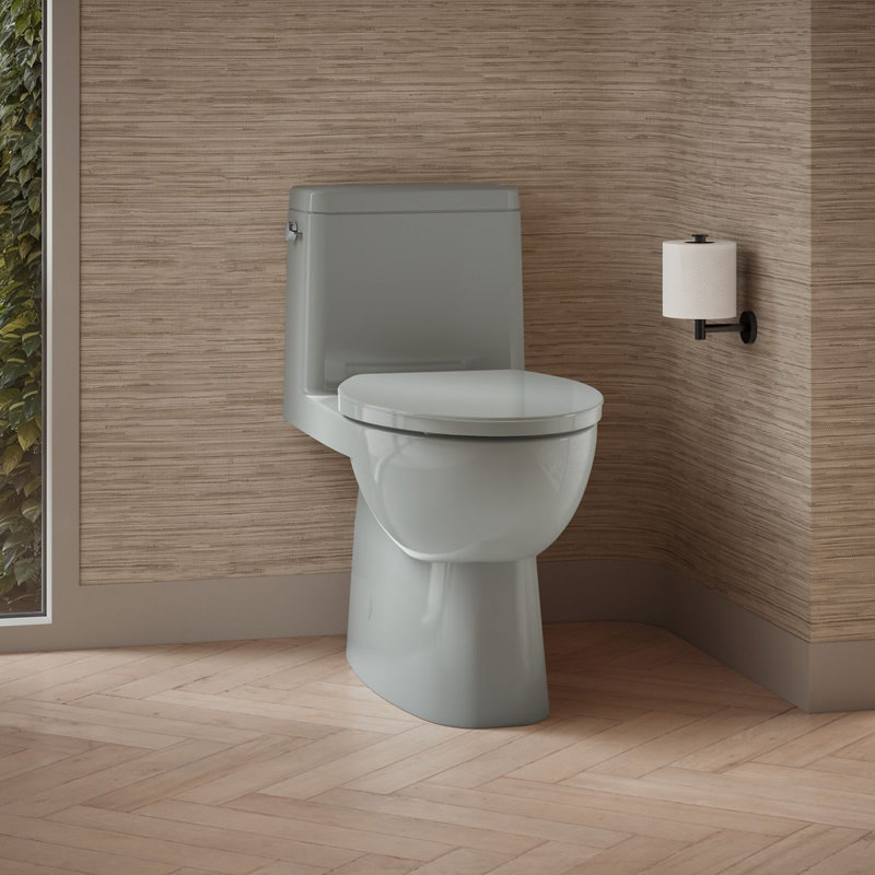 Reach™ 1.28 GPF Water Efficient Elongated Toilet, Ice Gray