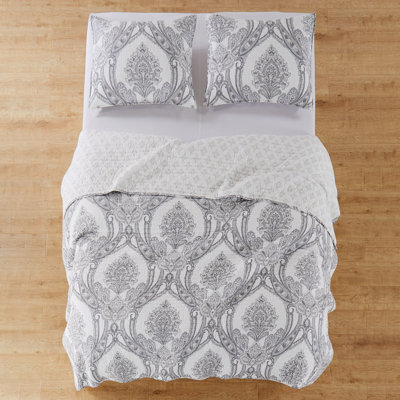 Novara Grey Twin Quilt Set