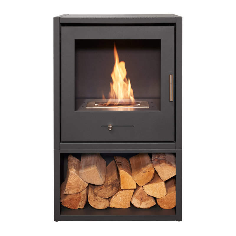 Adilynn Belfry Heating 52cm W Black Bio-Ethanol Stove