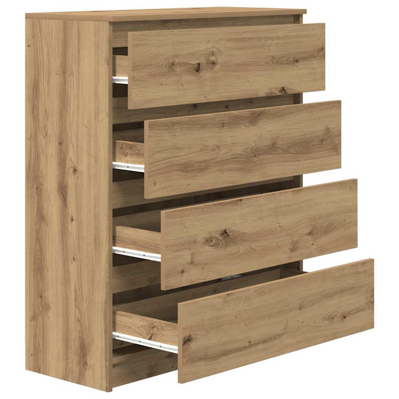Sideboard 80X35x99 Cm Engineered Wood, Artisan Oak
