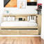 Lit de jour simple en bois avec tiroirs de rangement, ports et choix polyvalents - Armoires-870264110