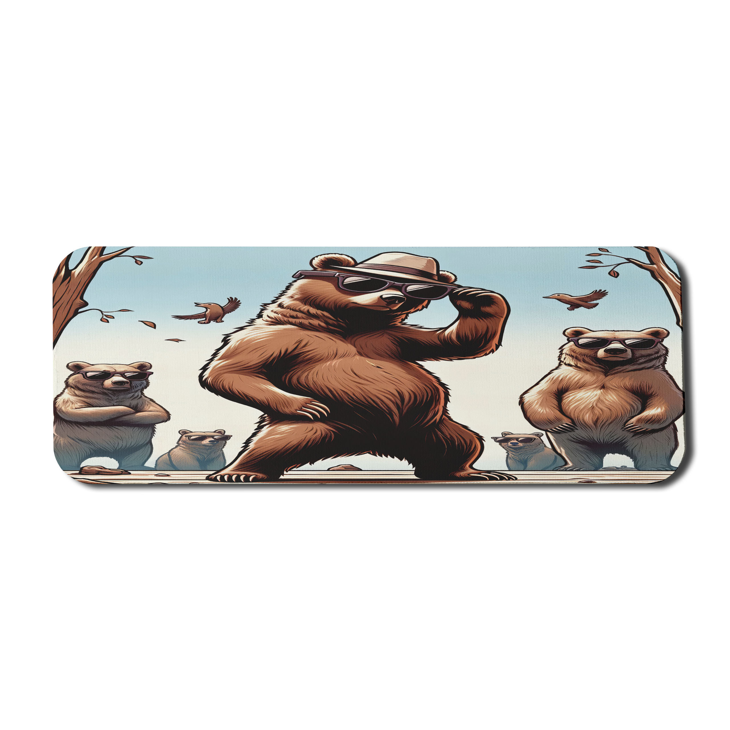 Winston Porter Bear Gaming Mouse Pad Funny Cool Cartoon Animal Gang 31 ...